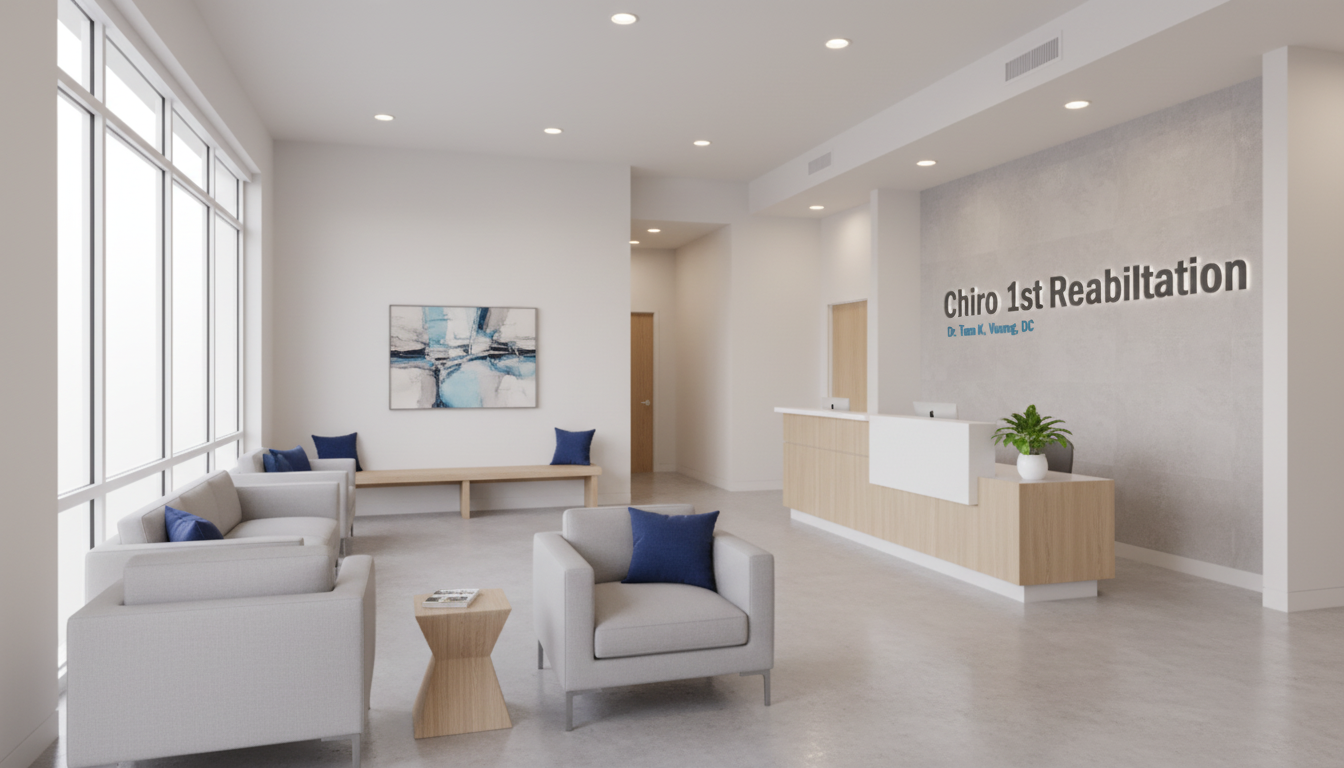 Modern clinic interior at Chiro 1st Rehabilitation